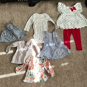 Bundle of baby girl clothing